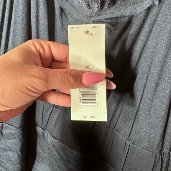 New BANANA REPUBLIC Blue Steel Tiered Ruffle Dress Silk
Stretch Knit Pullover XS - Picture 5 of 13